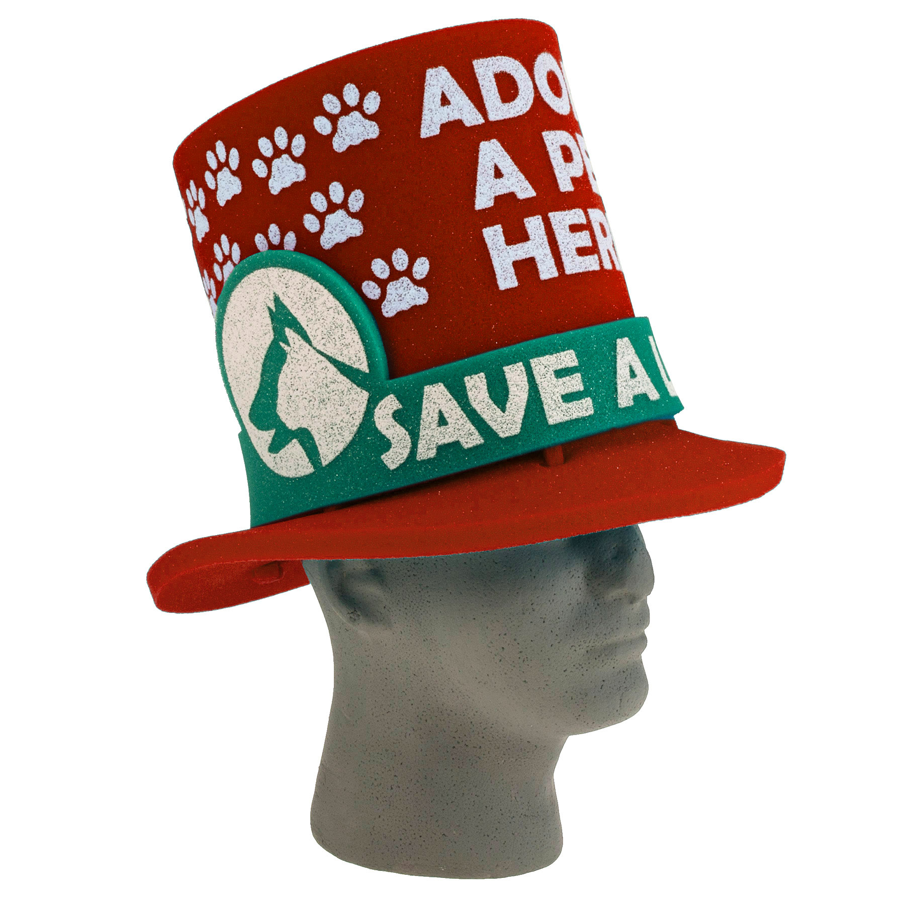 13" Foam Fan Hat, Round Band 4