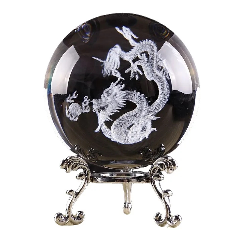 Custom Crystal Ball With Carved Pattern 2