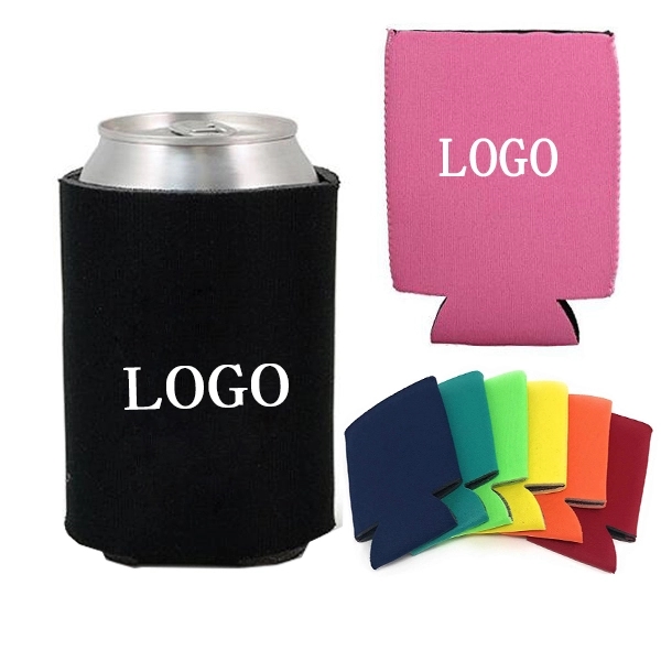 Collapsible Neoprene Can Cooler, custom koozie with logo imprint 3