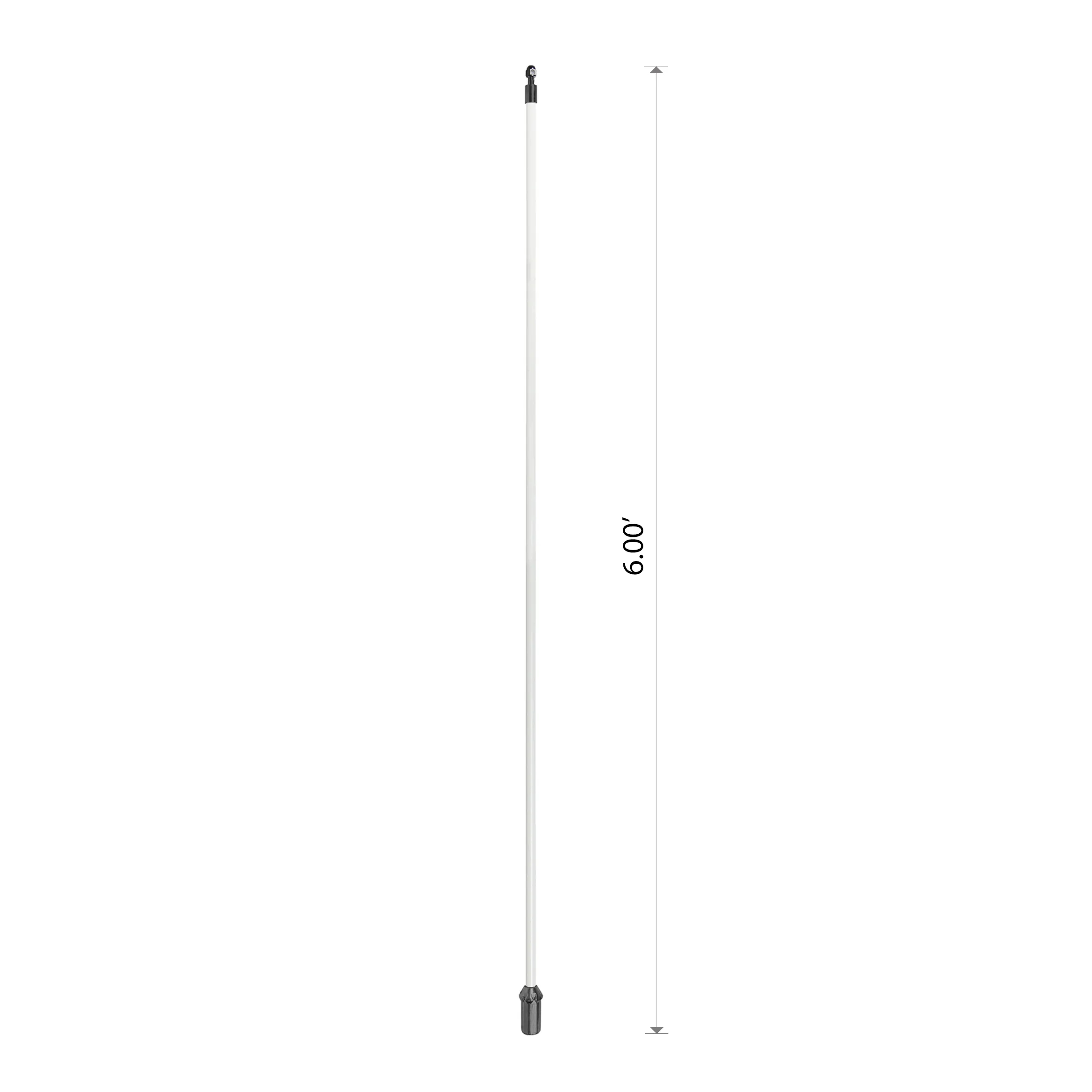 14"x20" Golf Flag with 6' White Fiberglass Pole 8