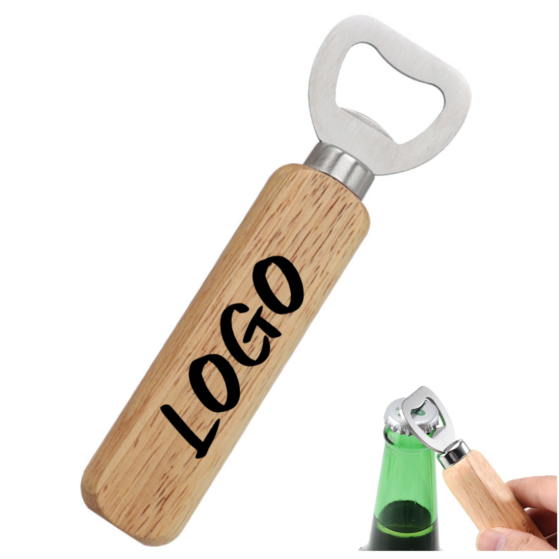 Retro Wooden Handle Bottle Opener 2