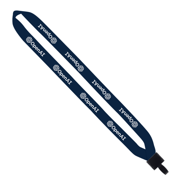 3/4" Polyester Lanyard with Non-Swivel Plastic Hook 231