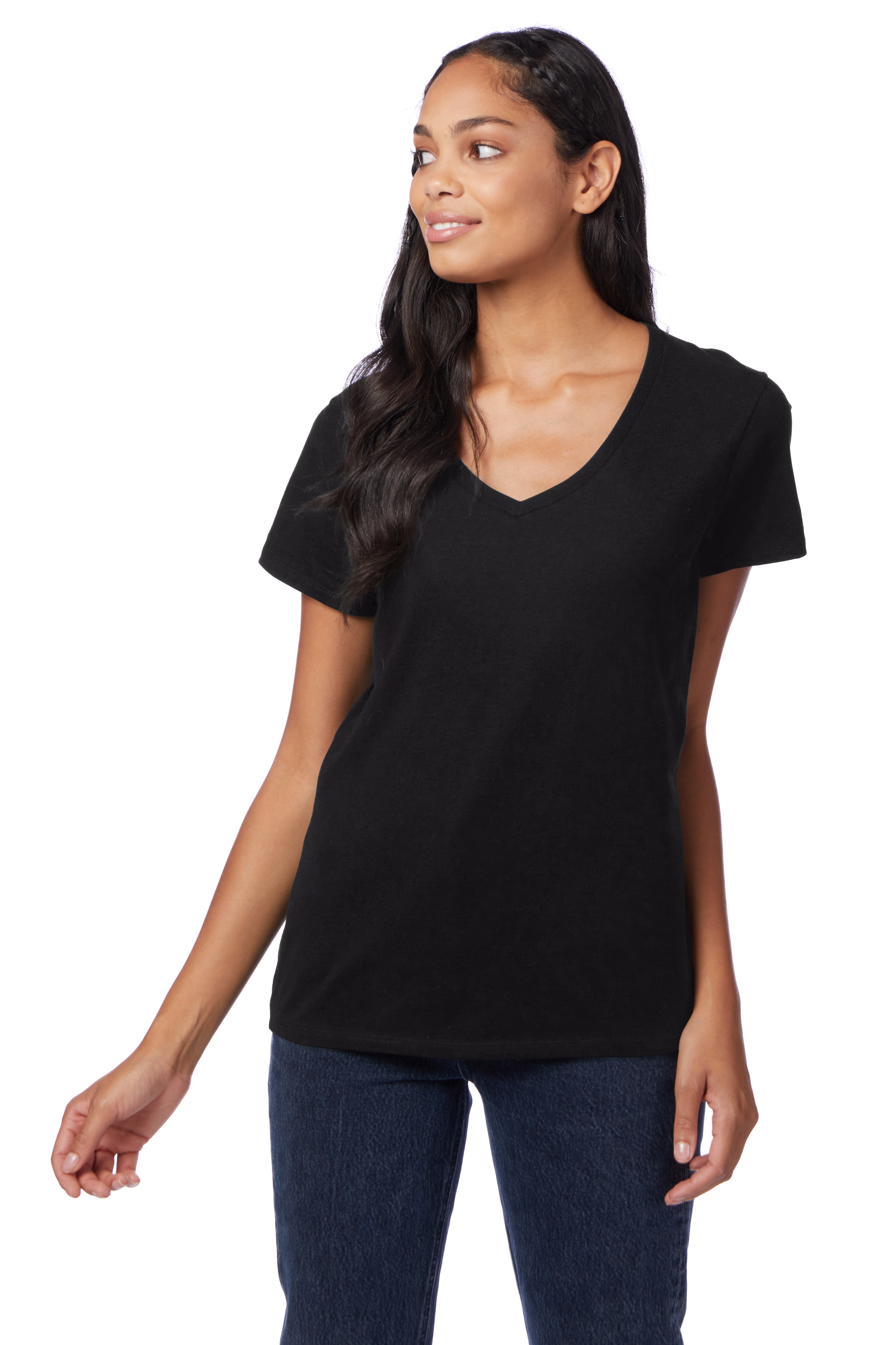 Hanes Perfect-T Women's Short Sleeve V-neck T-shirt 12