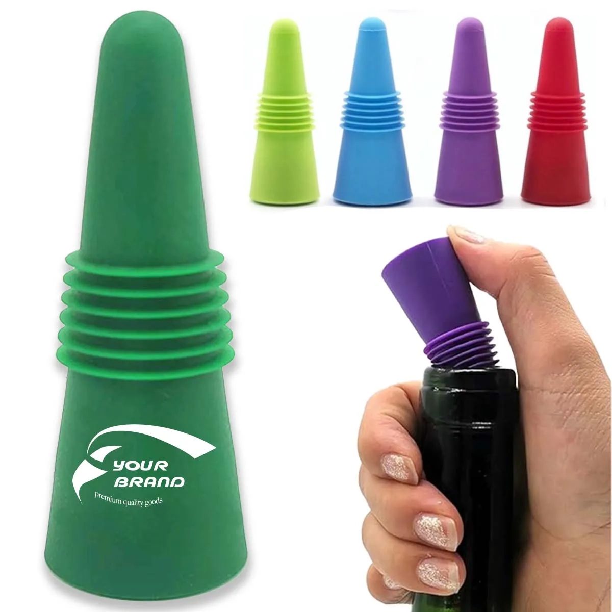 Silicone Reusable Wine & Beverage Stopper 5
