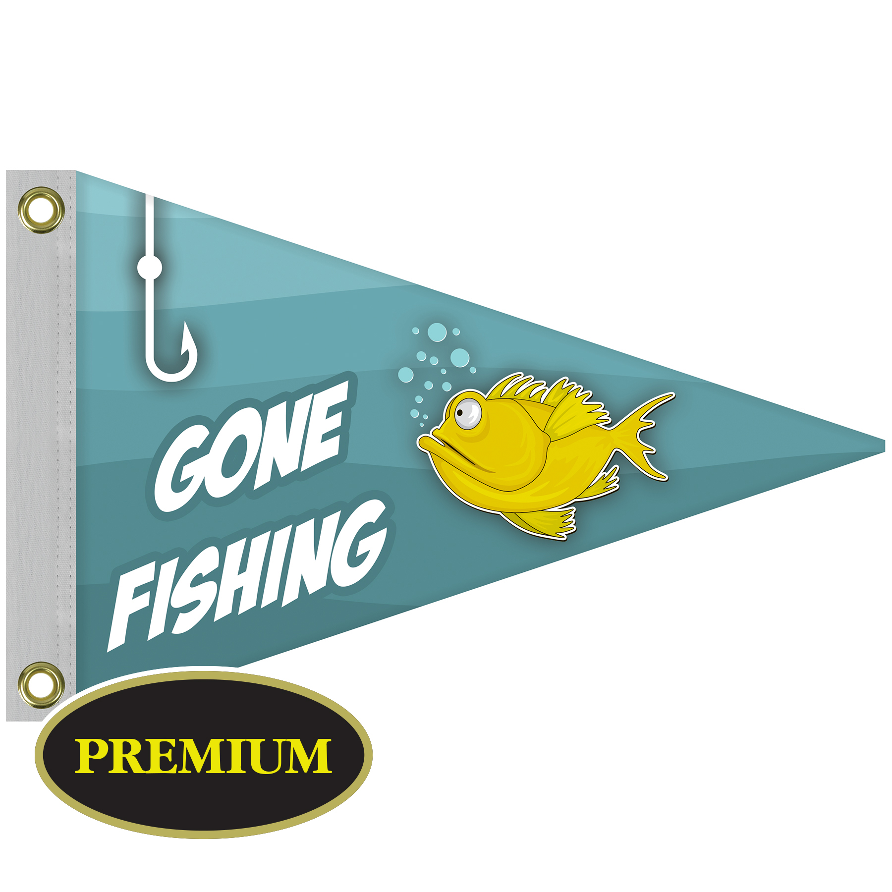 Single Reverse Knitted Polyester Pennant Boat Flag (12"x18") 10