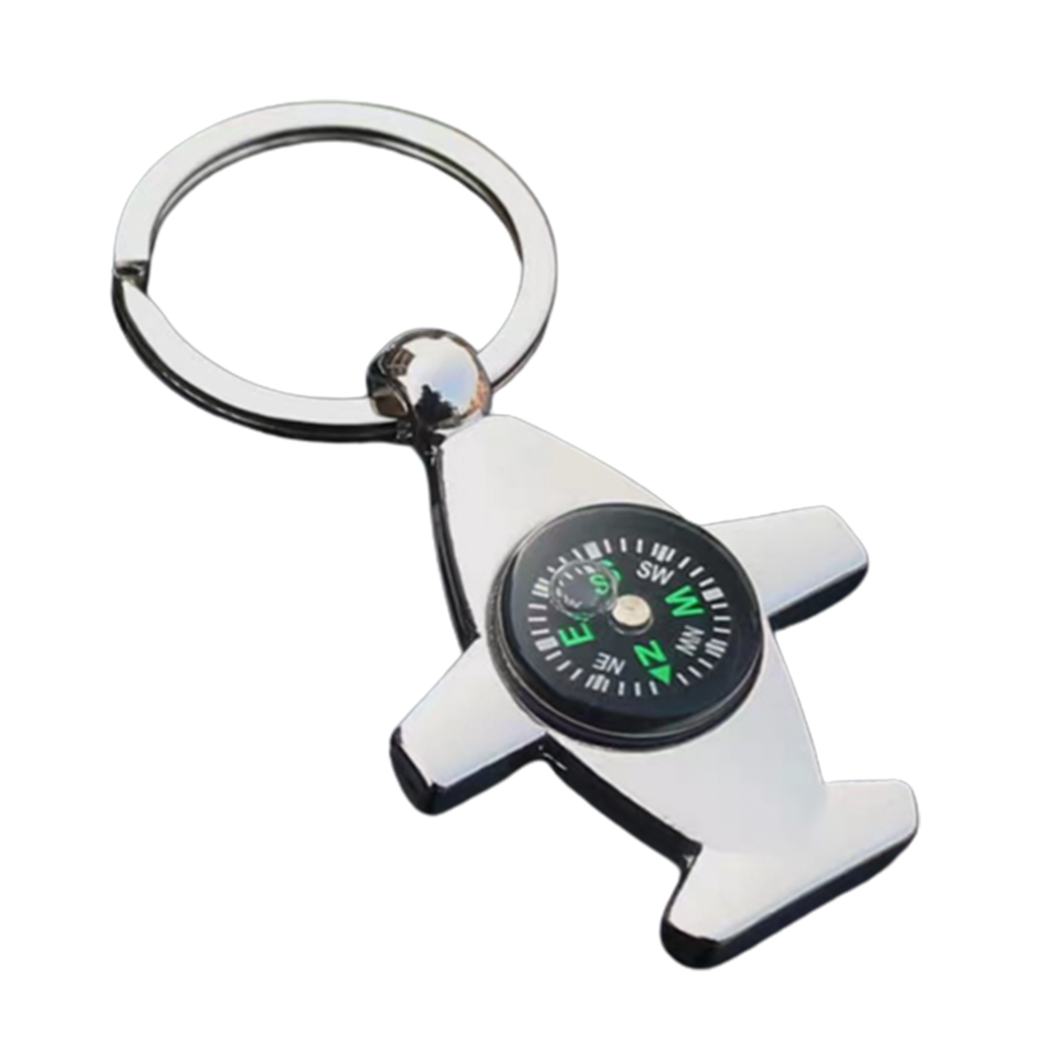Airplanes Shape Compass Keychain 3
