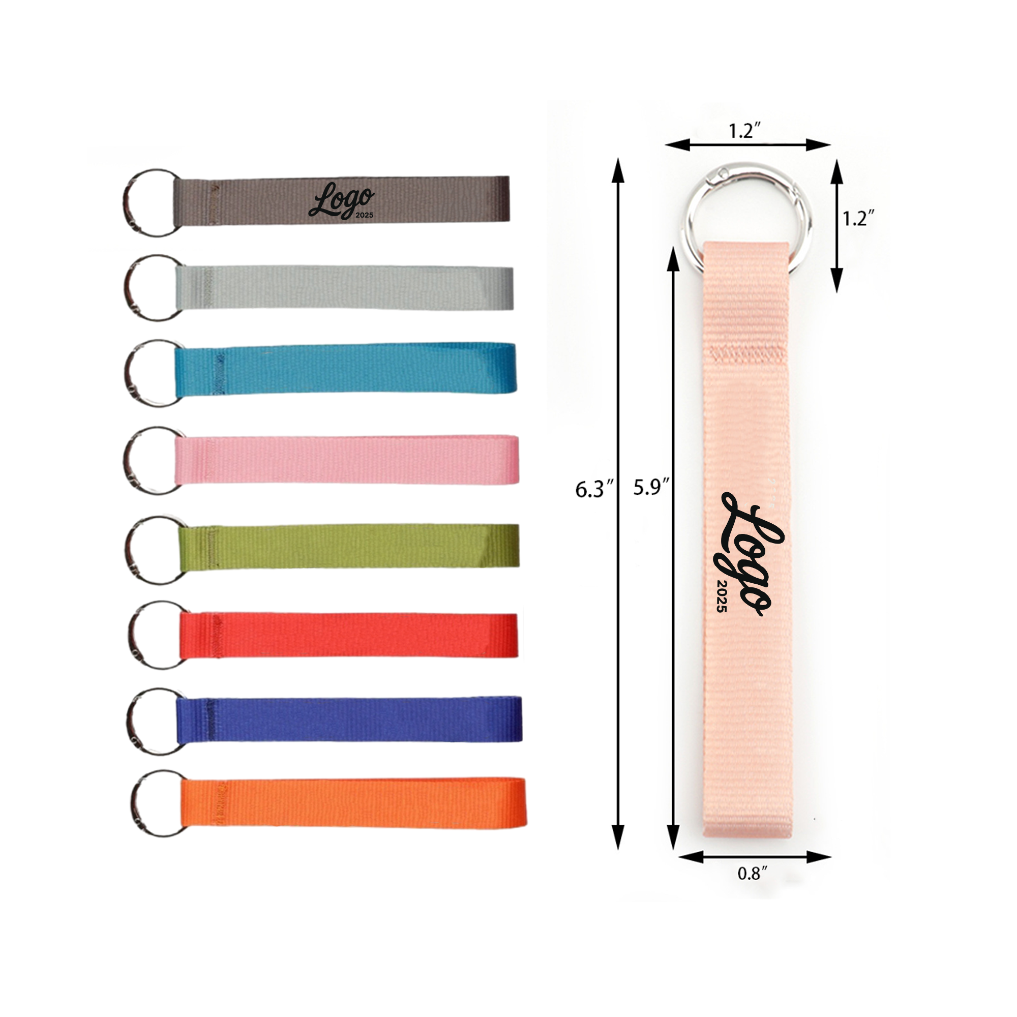 Custom Multi-Color Polyester Keychain Lanyard 2