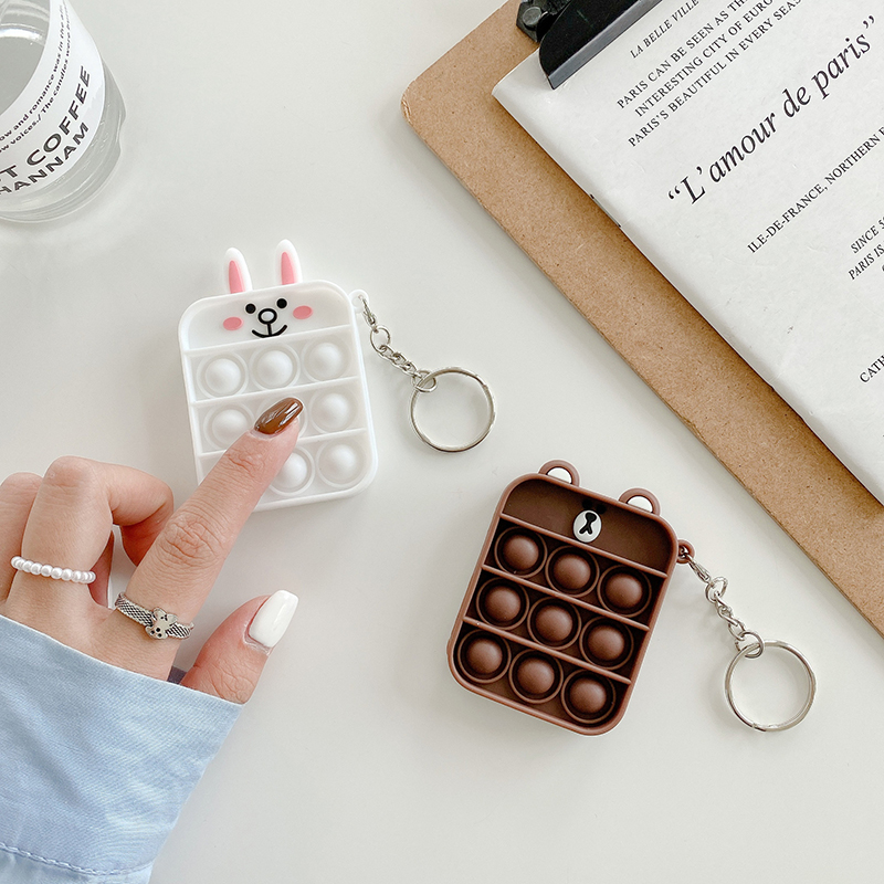 Silicone Squeeze KeyChain Toy for Adults Kids 13