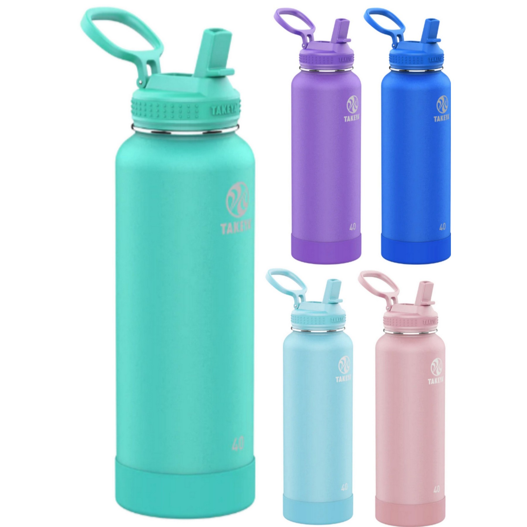 Takeya Active Straw 40 oz Stainless Steel Bottle