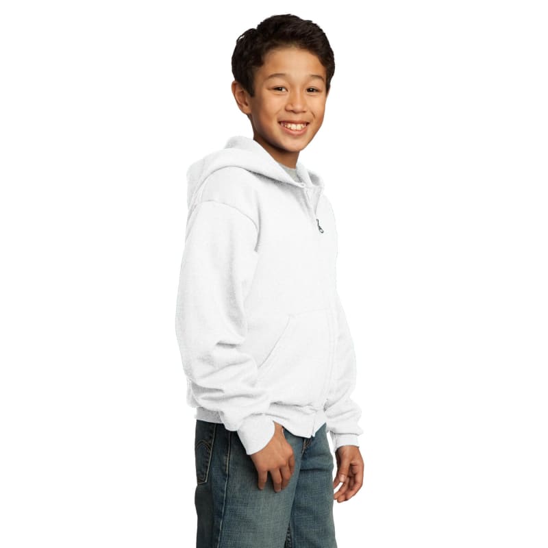 Port & Company - Youth Core Fleece Full-Zip Hooded Sweatshirt. 49