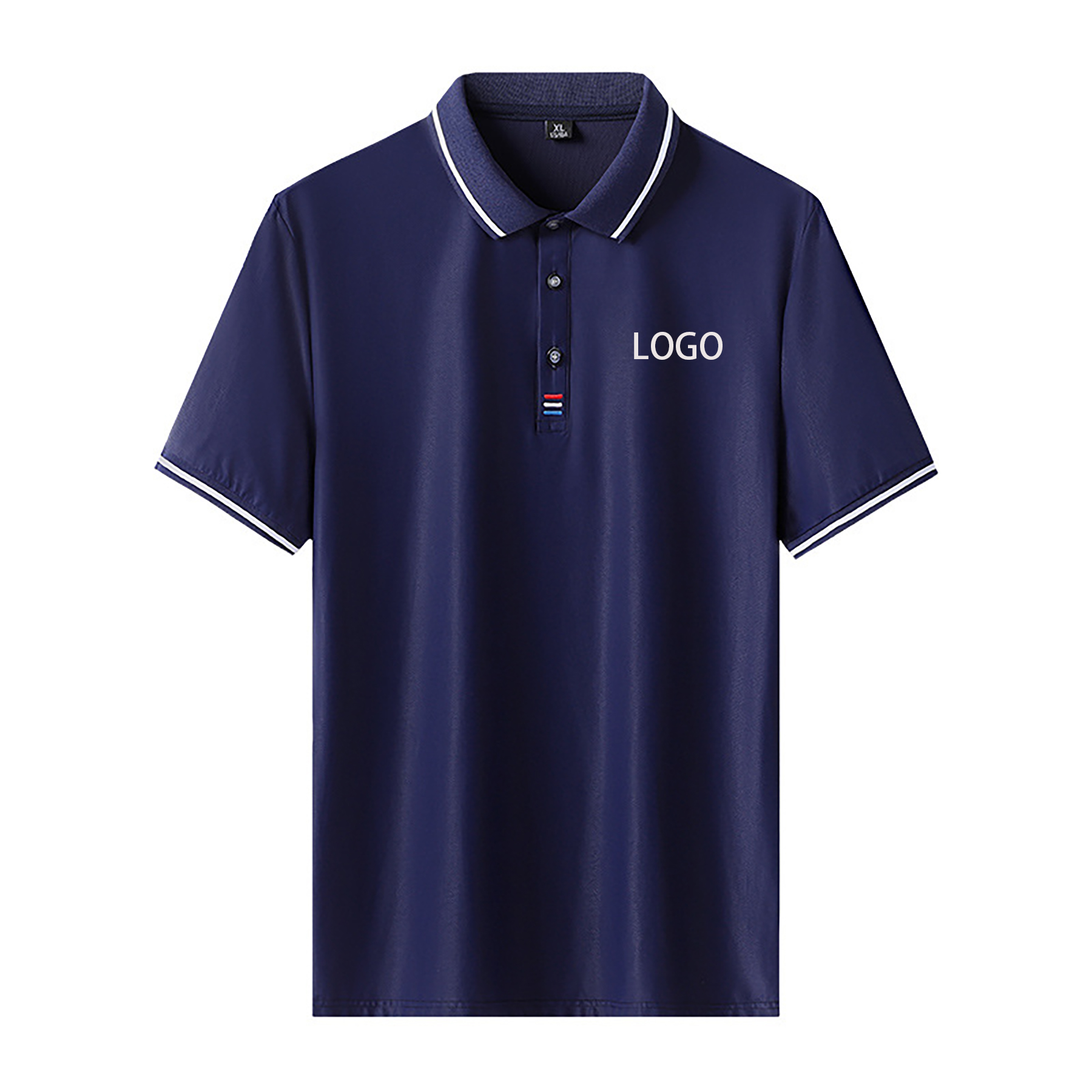 Men's Short Sleeve Golf Shirt with 3 Buttons on Tops 3