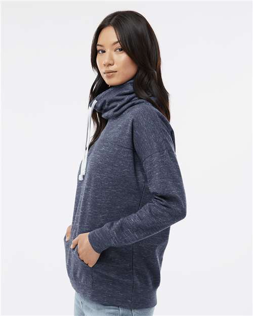 Women's Mélange Fleece Cowl Neck Sweatshirt - 8673 41