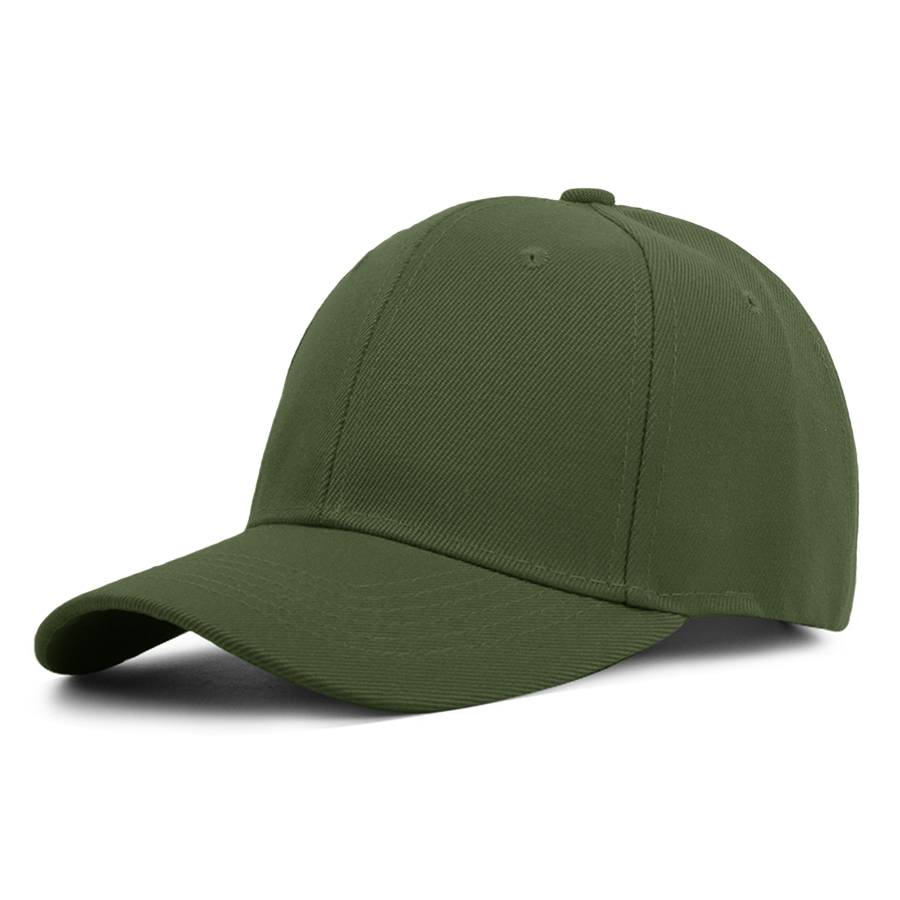 Stock Solid Color Polyester 6-Panel Cap
