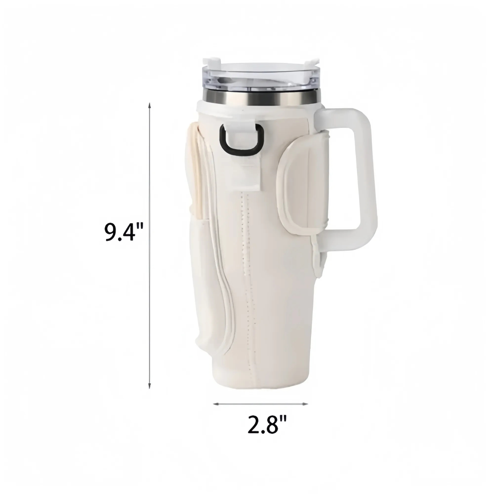 Neoprene Cup Sleeve With Strap And Pocket 8