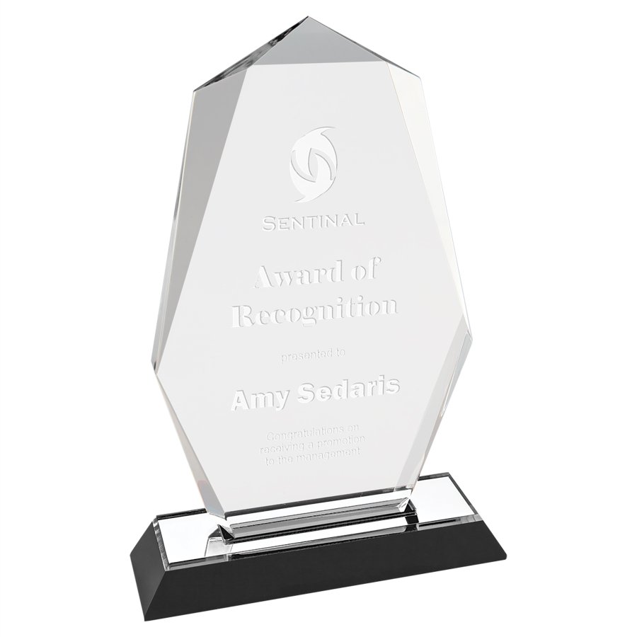 5" x 8" Silver Octagon Point Impress Acrylic Award 2