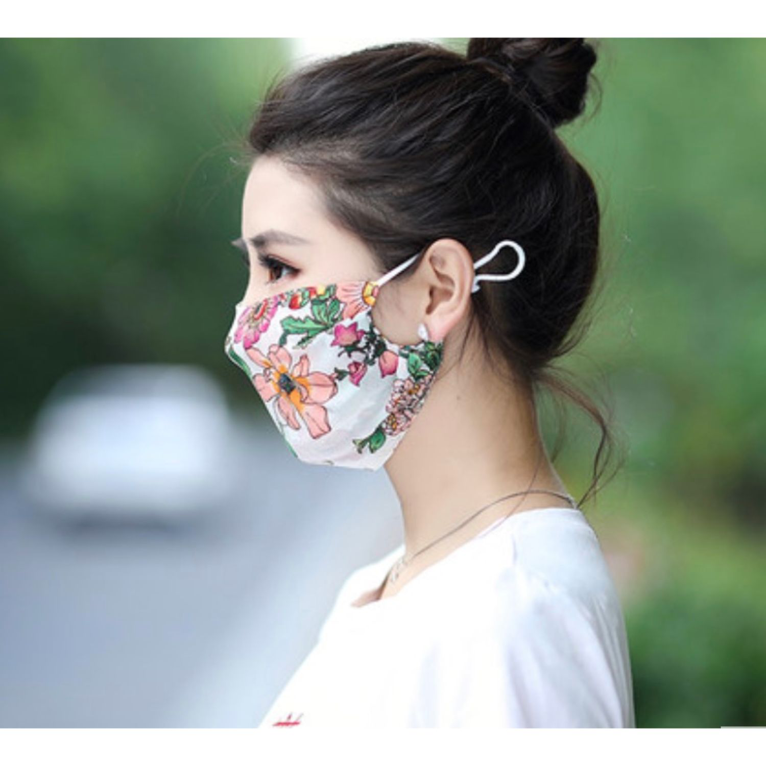 2 Layer Cotton Face Mask w/ Full Color Imprint & Adjuster 5