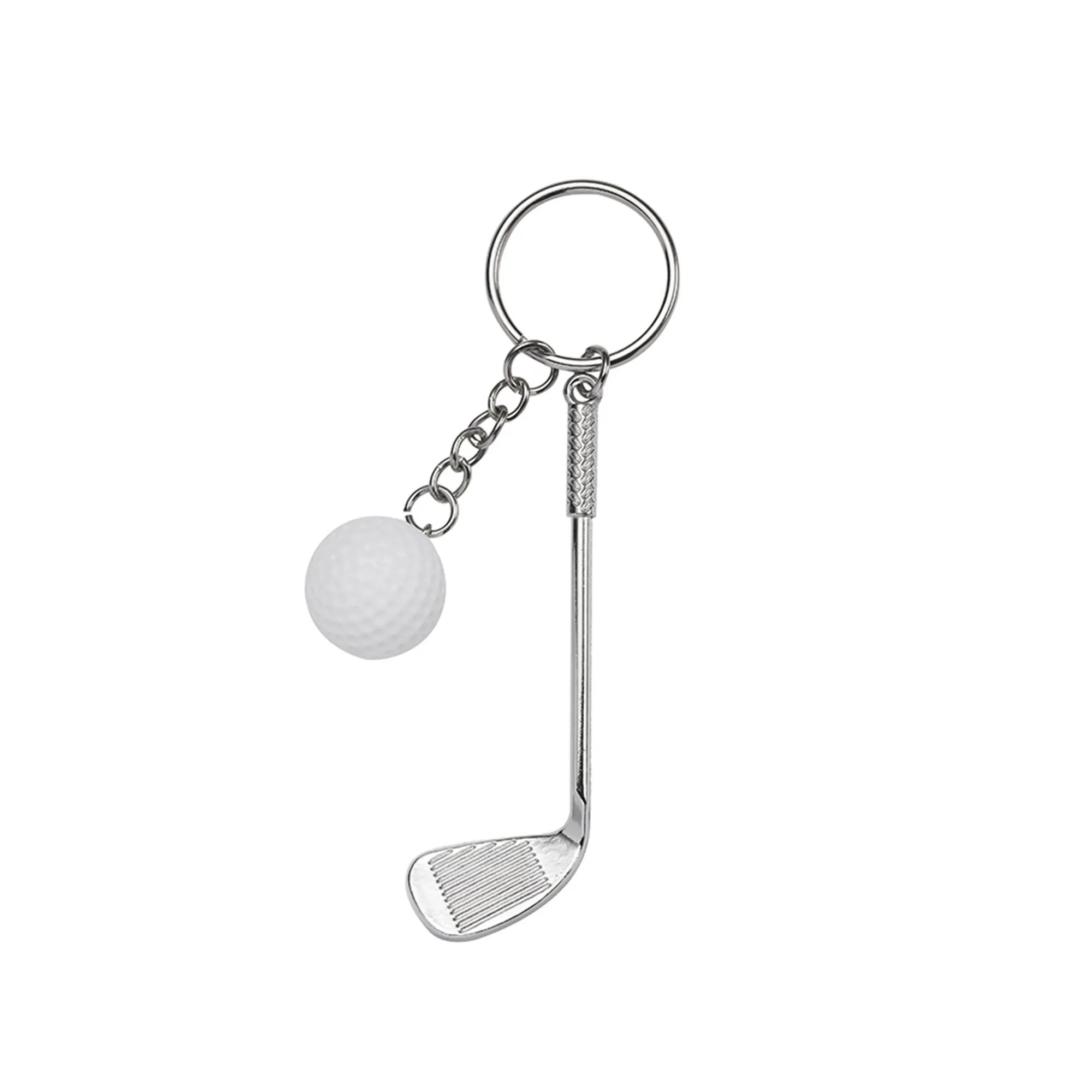 Metal Golf Ball Keychain Key Ring 2
