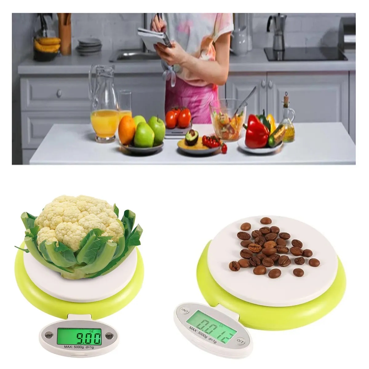 Foldable Energy Saving Electronic Digital Kitchen Food Scale 2