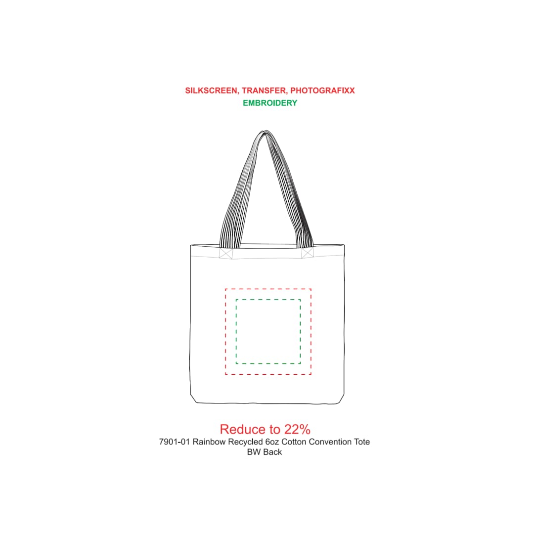 Rainbow Recycled 6oz Cotton Convention Tote 16