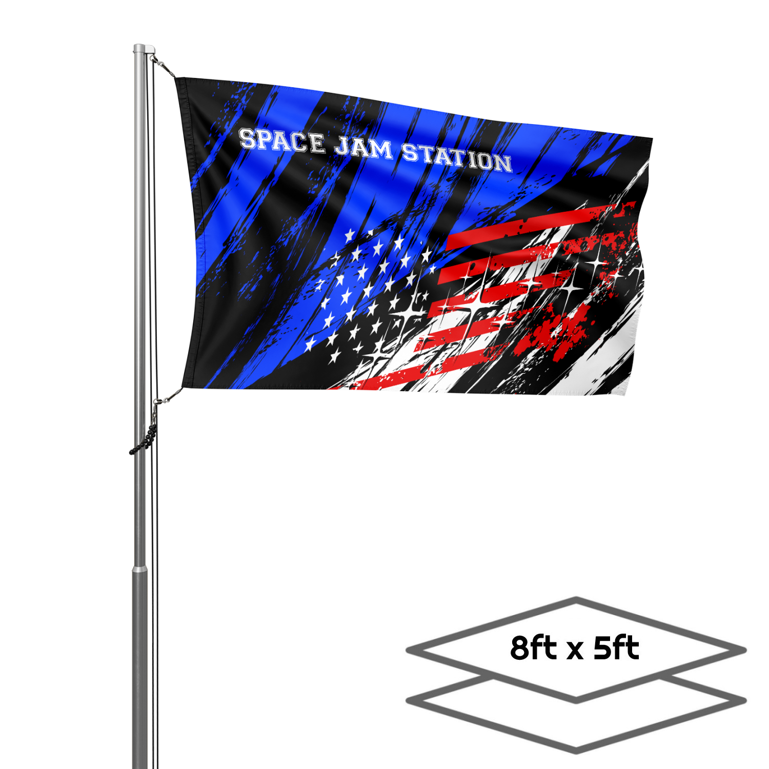 Double-Sided Dye Sublimation 2-Layer 8ft x 5ft Flag 4