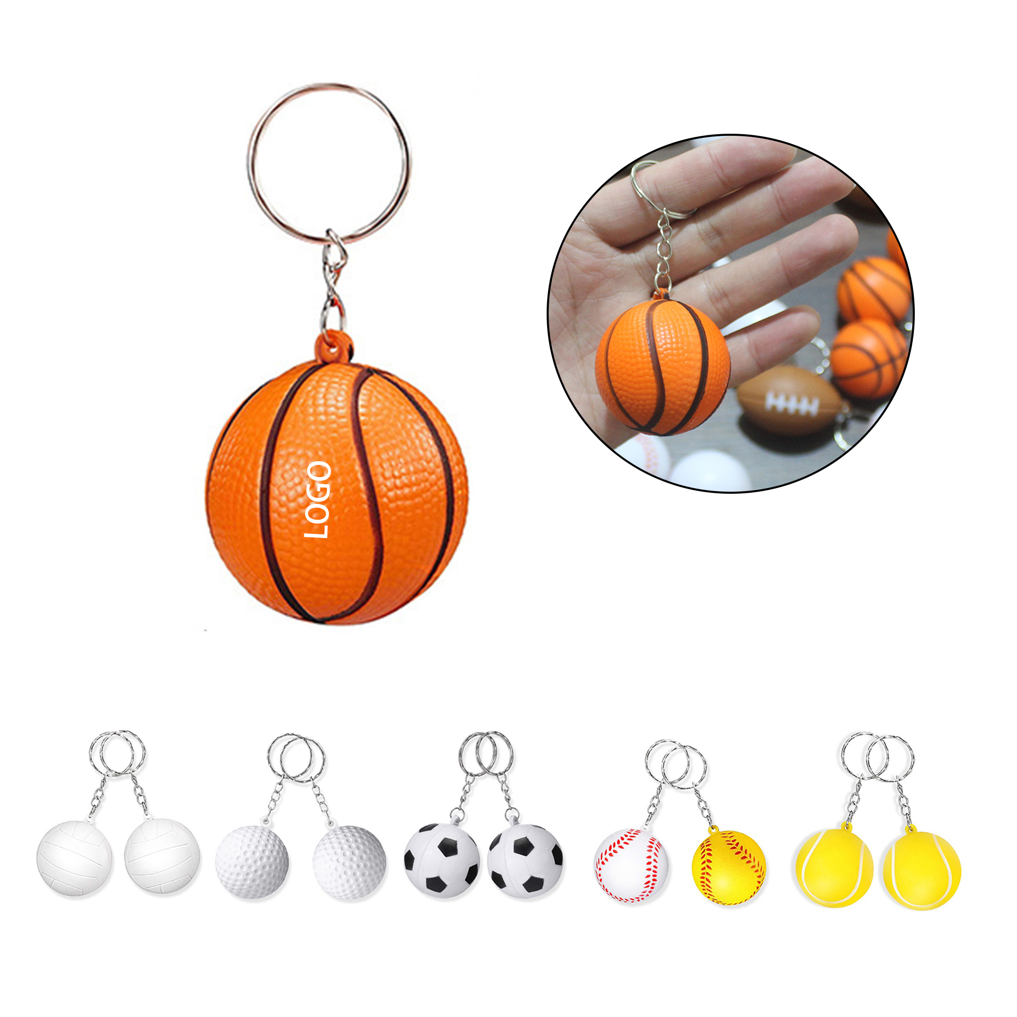 Stress Relief Ball Keyrings 2