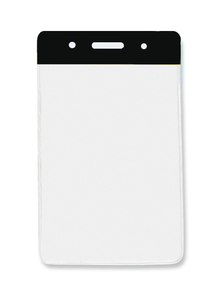 2.66" W x 4.25" H - Vertical Color Bar Vinyl Badge Holder (Blank) 10