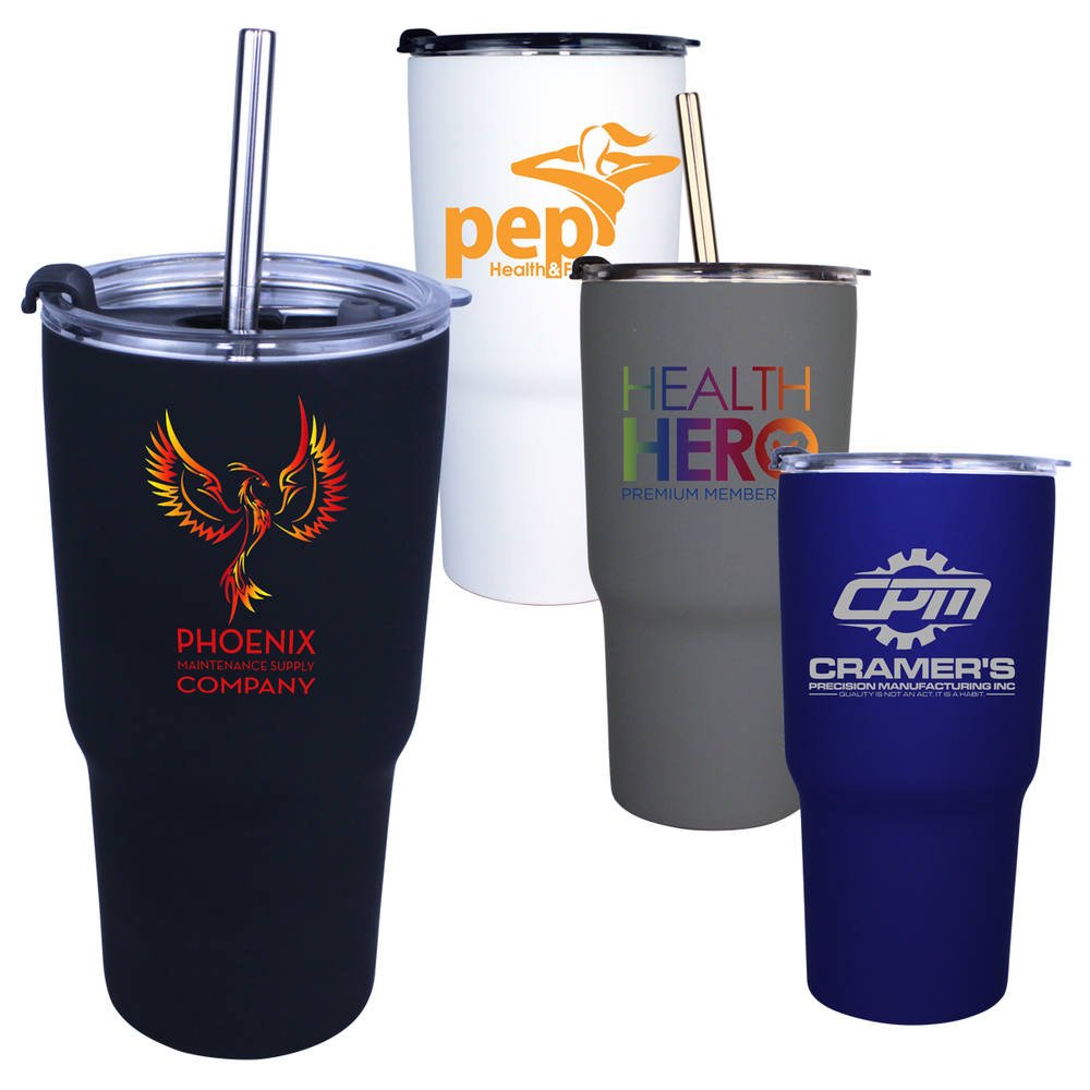 Halcyon® 20 oz. Tumbler with Stainless Straw/Flip Top Lid 13