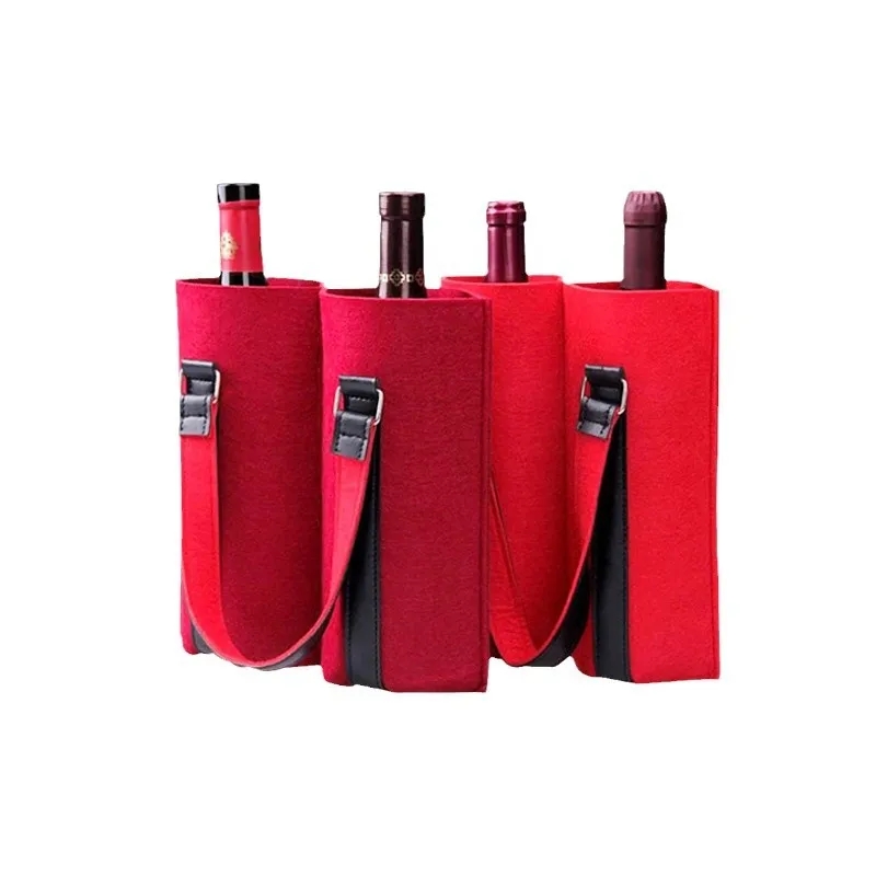 Red wine double handbag shockproof protective cover gift bag 4