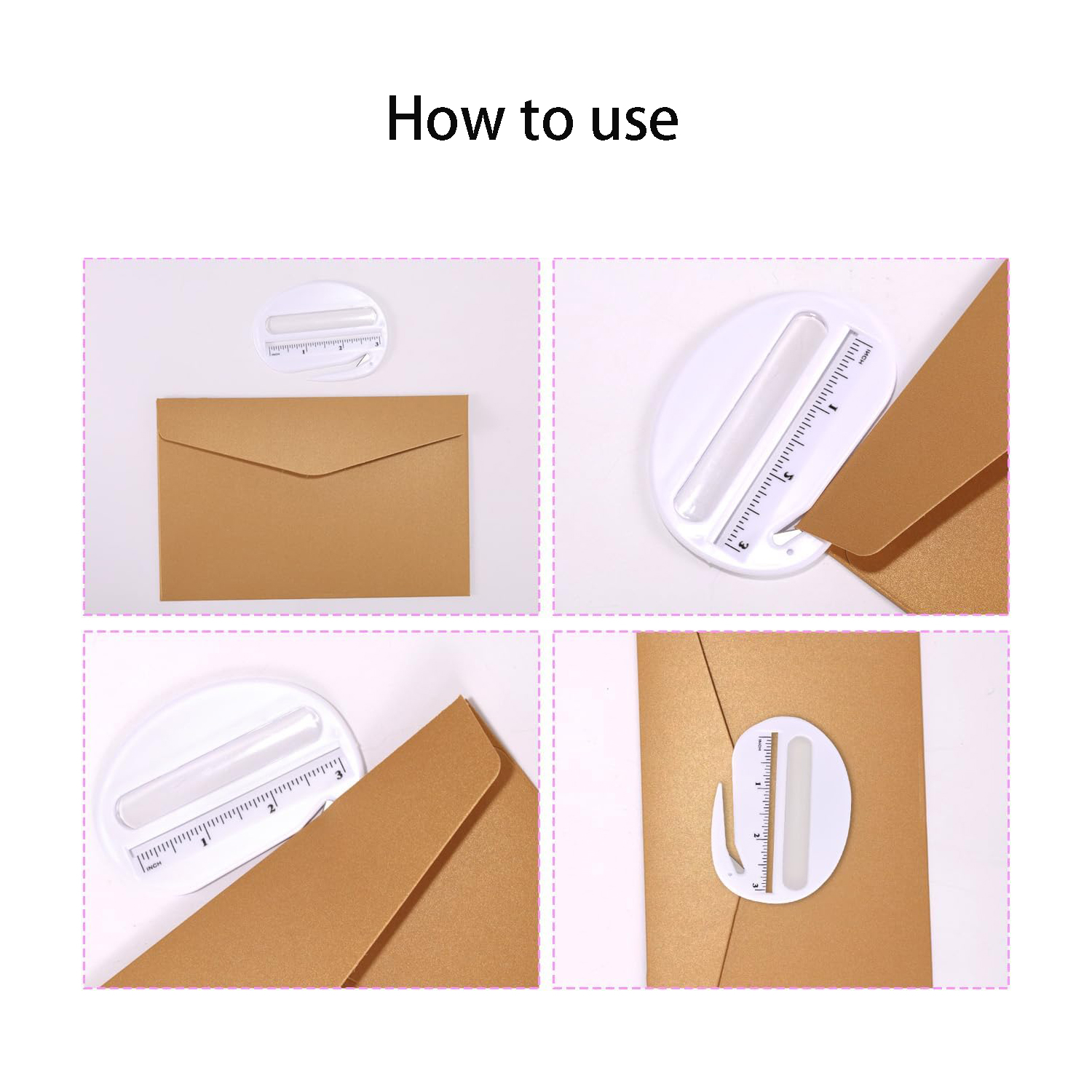 3 in 1 Plastic Ruler Magnifier Letter Opener 6