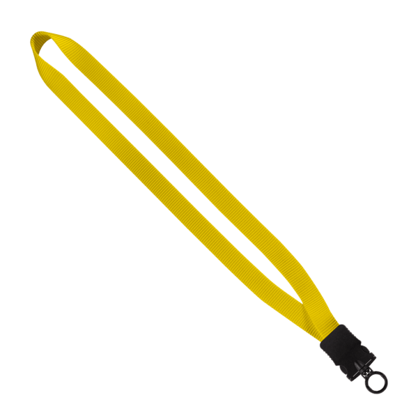 3/4" Smooth Nylon Lanyard with Snap-Buckle Release & O-Ring 3