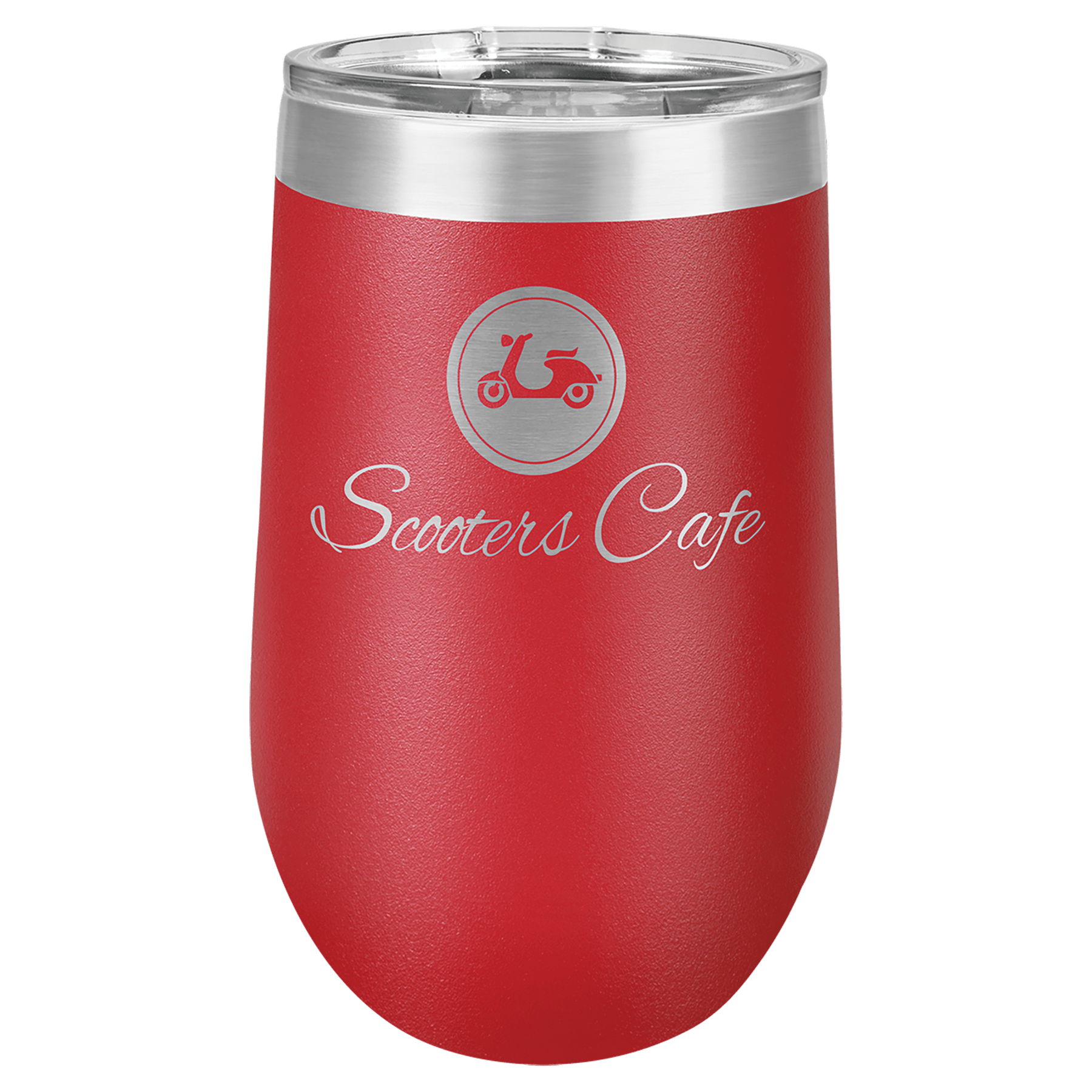 Polar Camel 16 oz. Red Vacuum Insulated Stemless Tumbler with Lid 1