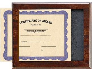 10-1/2" x 13" Cherry Finish Slide-In Frame Plaque 1