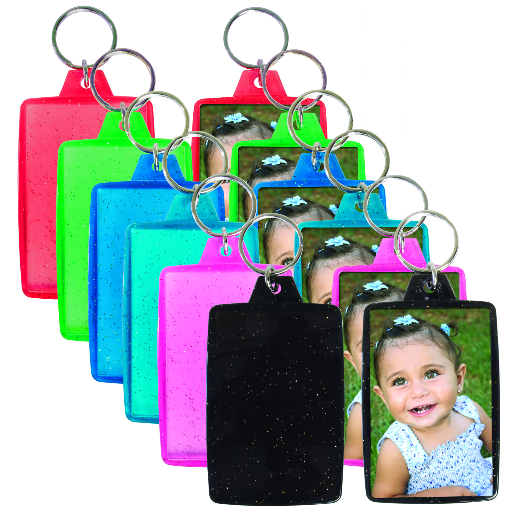 Translucent Sparkle Snap-In Keytag 1