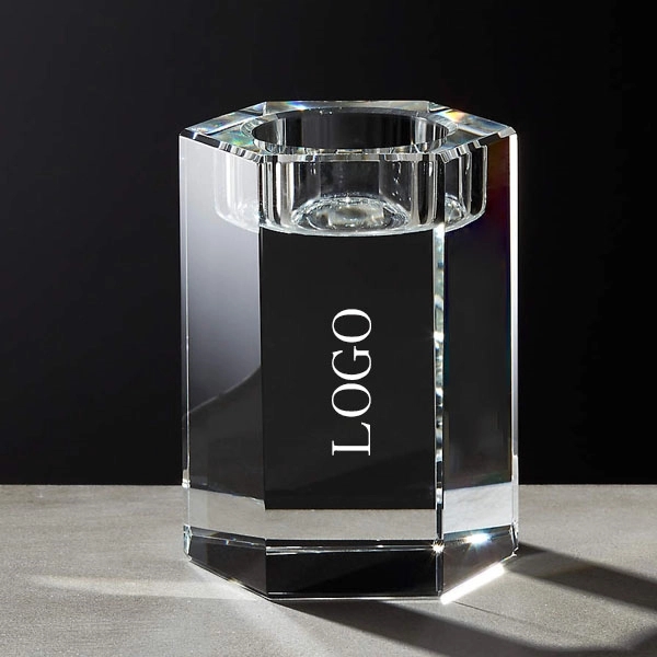 Custom Crystal Hexagon Candle Holder 1
