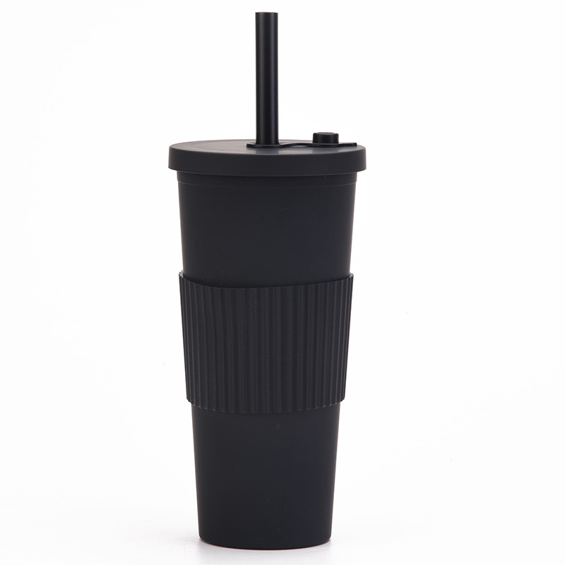 24 OZ Portable Double Plastic tumbler / Straw 3