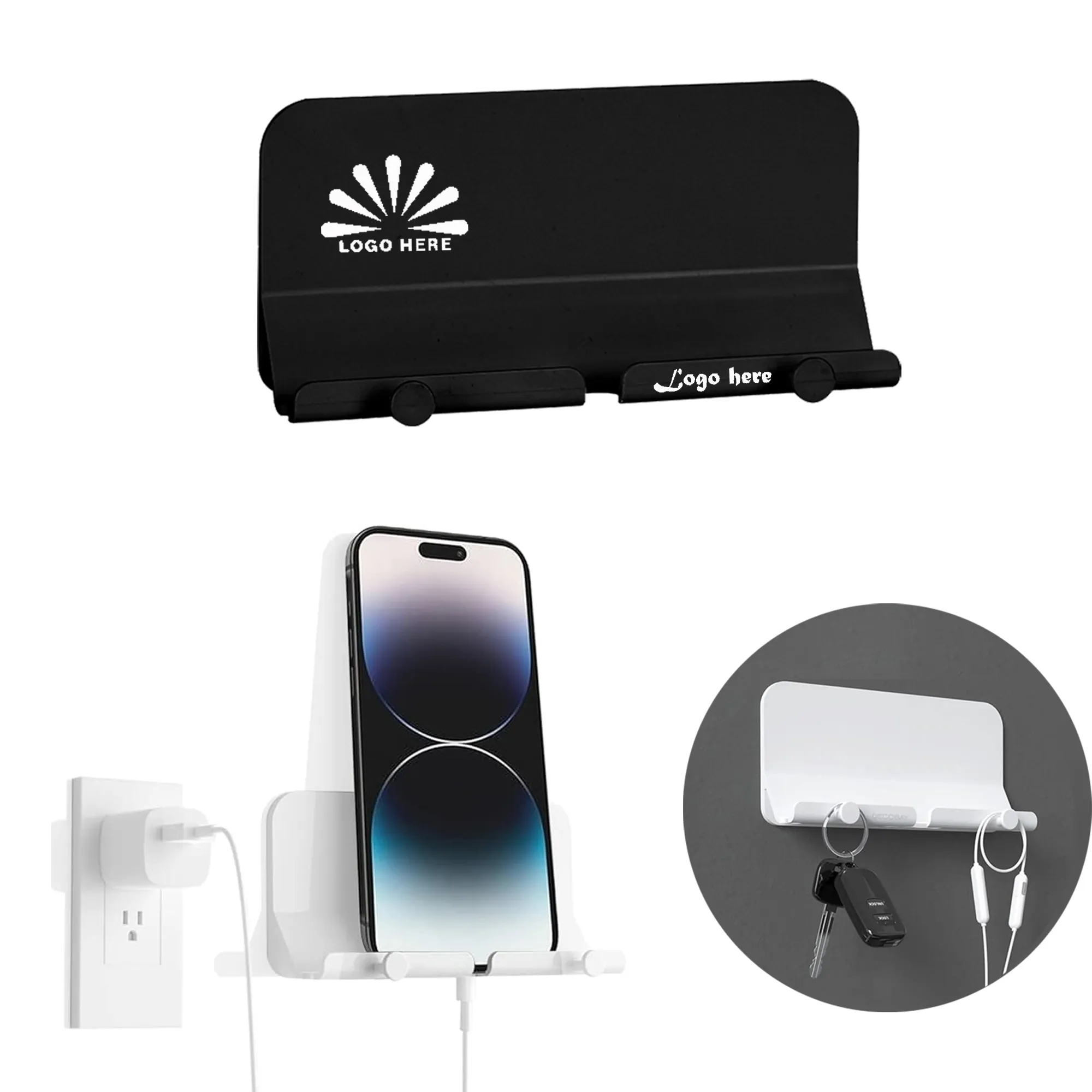 Wall-mounted Mobile Phone Holder Extension Hook 2
