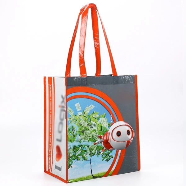 100% RPET Laminated Grocery Bag 12"W x 14"H x 8"D 1