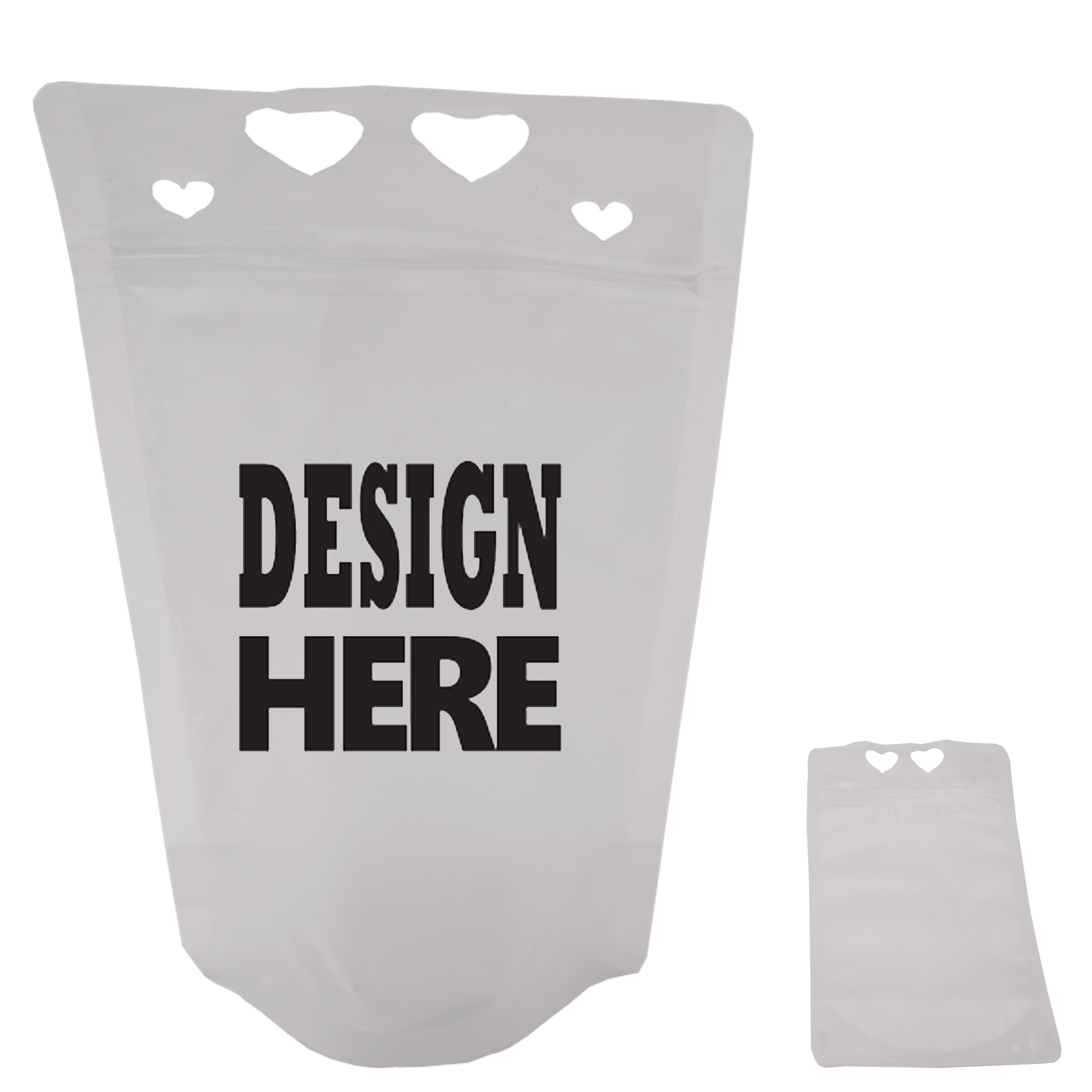 16 oz Clear Juice Drink Pouch With Straw 2