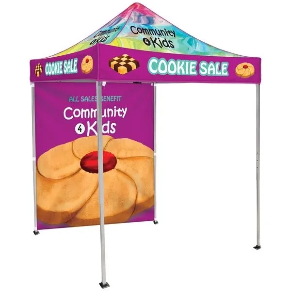 6.5' Square Tent with One Full Single Sided Back Wall 4