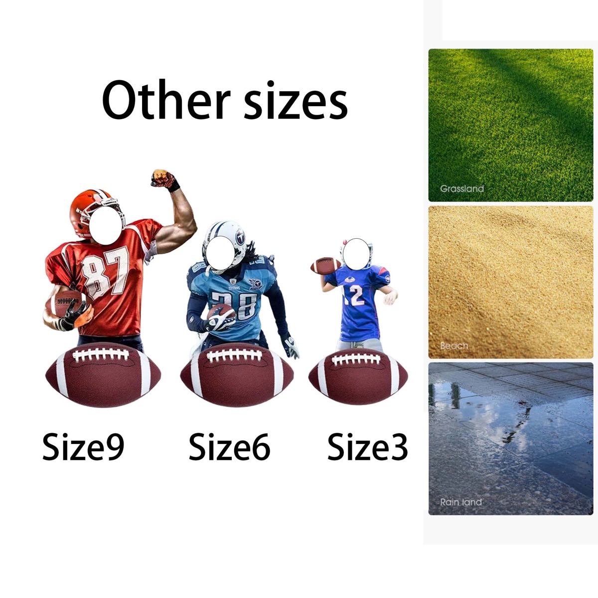 Size 9 PU Full Size Rugby Ball 3
