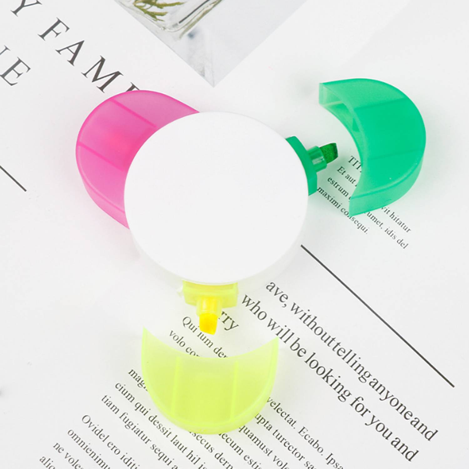 3-in-1 Fluorescent Highlighter Pen 7