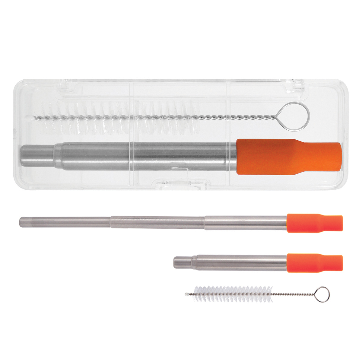 Hurley Collapsible Stainless Steel Straw In Travel Case 2
