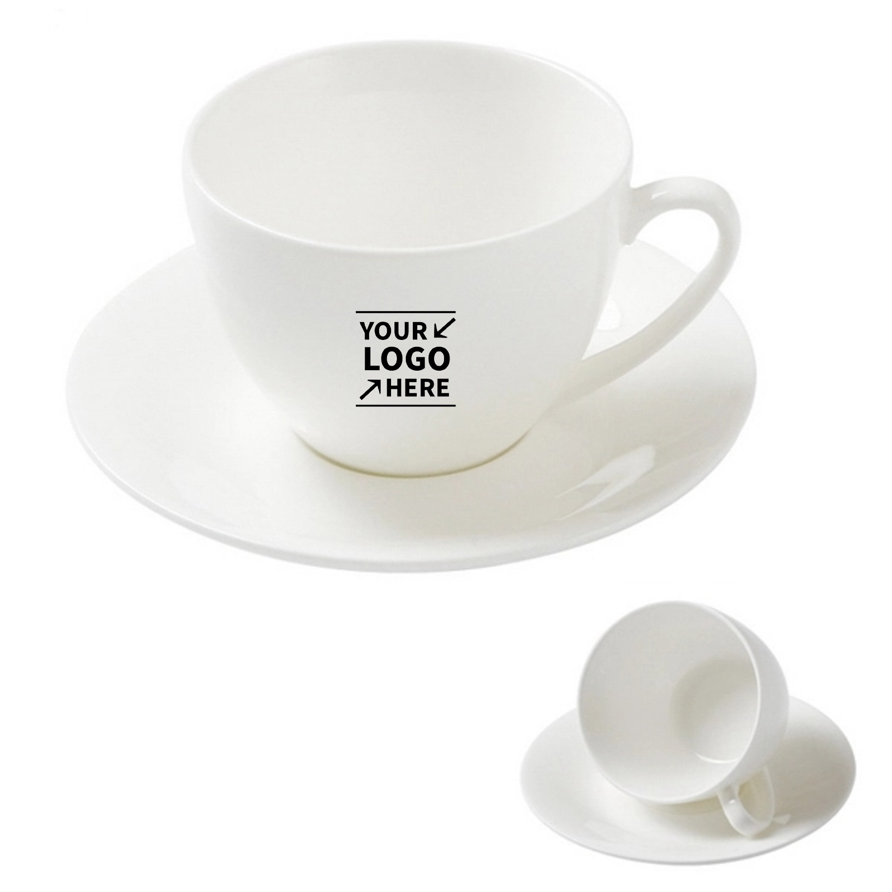 Ceramic Coffee Cup with Saucer
 1