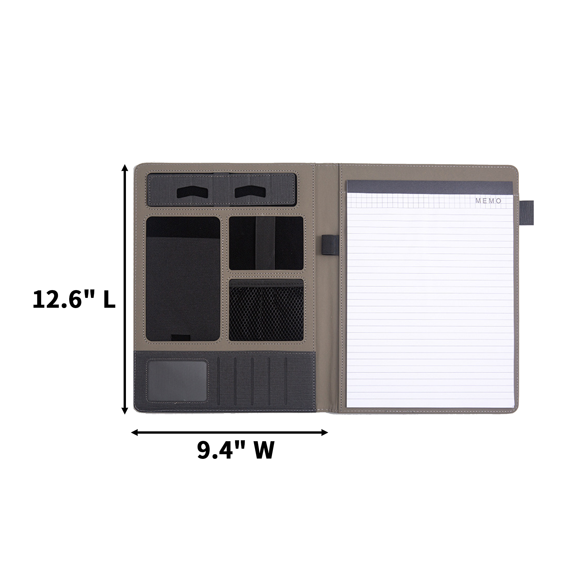 A4 PU Portfolio With Clipboard Phone Slot 3