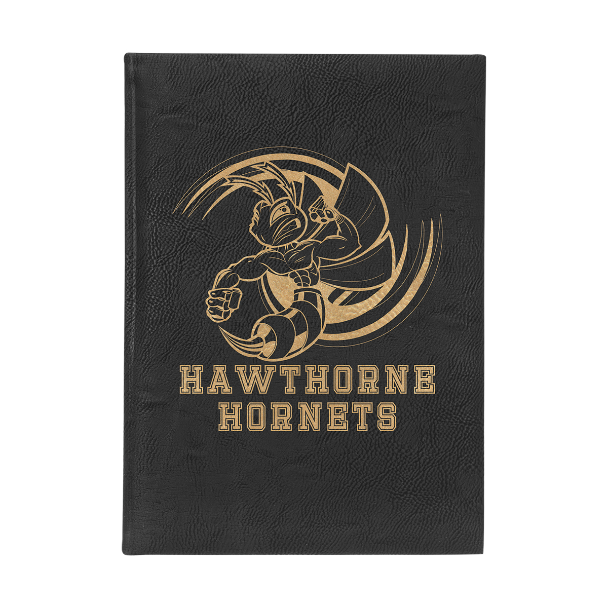 7" x 9" Black/Gold Leatherette Sketch Book