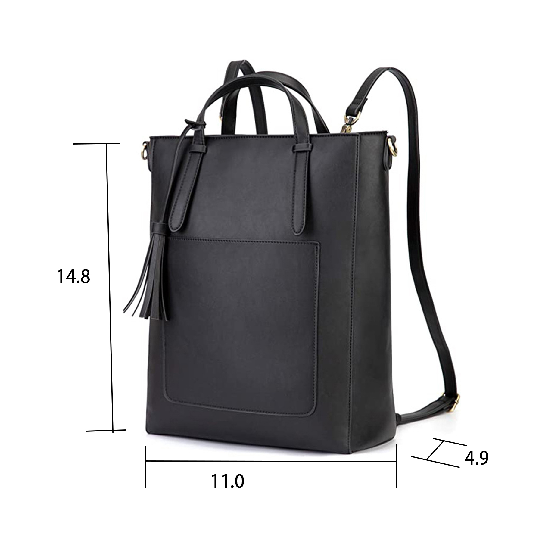 PU Convertible Tote Backpack 2