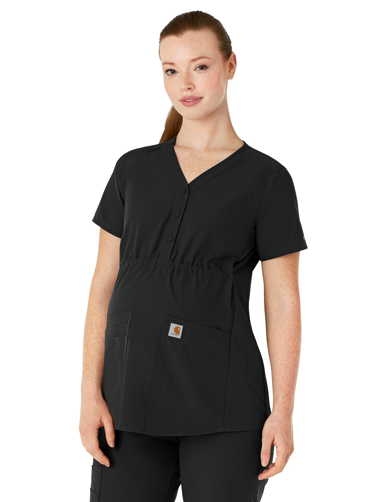 Force Essentials Women's Four-Pocket Henley Maternity Top