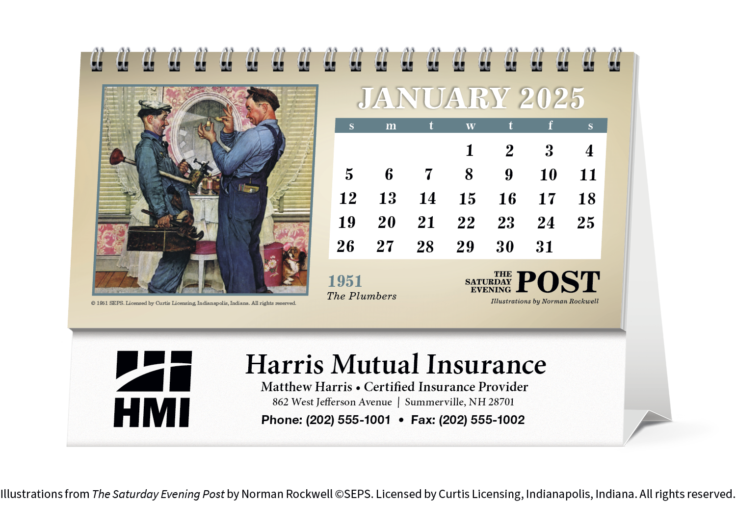 Triumph® Calendars The Saturday Evening Post Illustrations by Norman Rockwell Desk Calendar 3