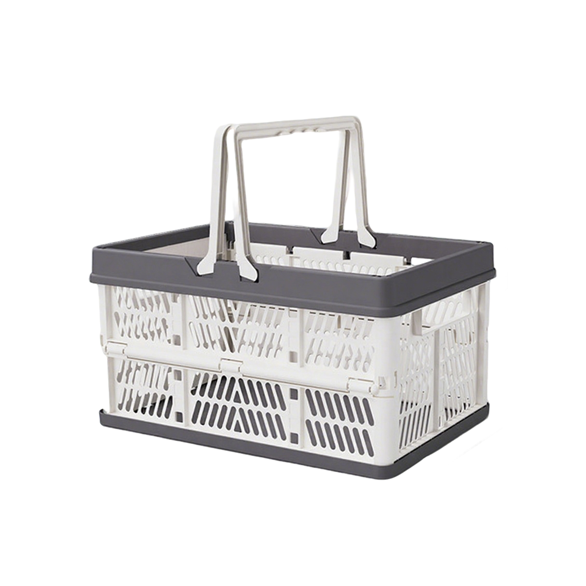 Collapsible Plastic Crate Basket 15.6 x 10.2 x 8.25" 4