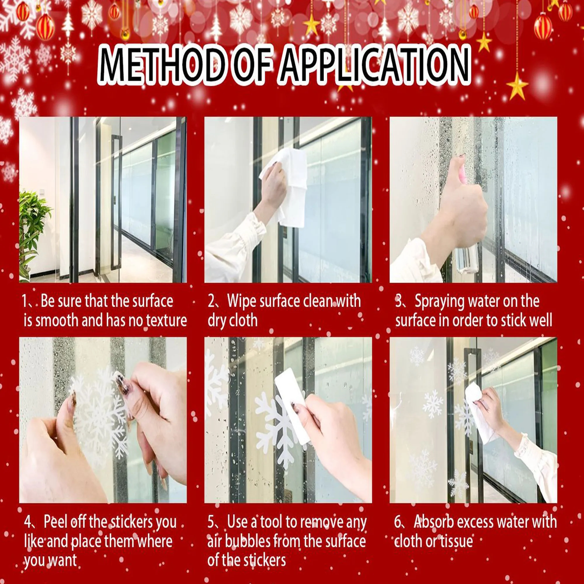 Custom Christmas Window Static Sticker Decals 5